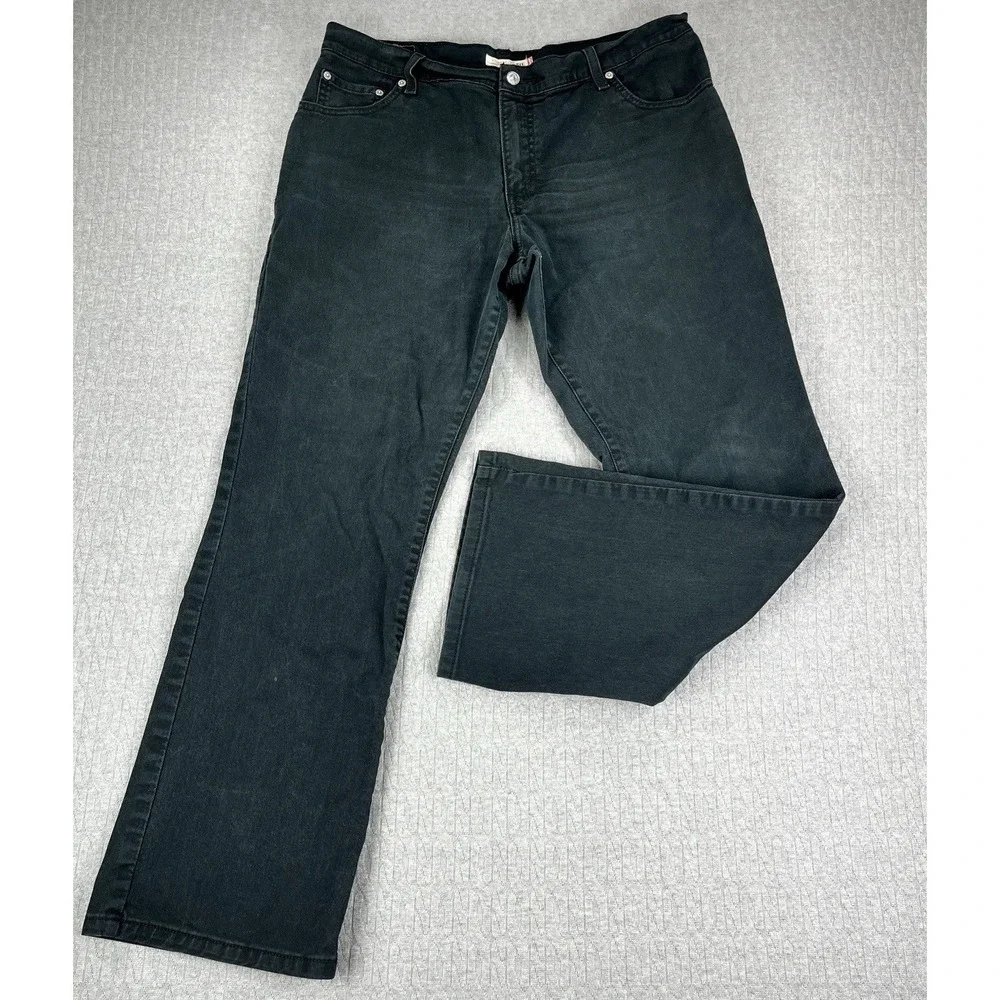 Levis 550 Relax Bootcut high rise Black Jeans Women 16M‎ Fits (34X31) dark wash